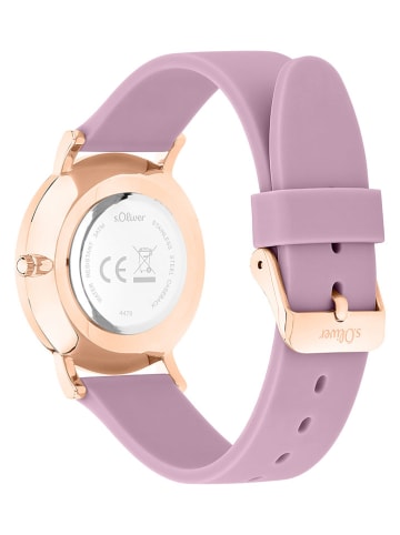 s.Oliver Quarzuhr in Lila/ Roségold
