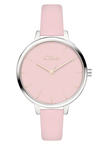 s.Oliver Quarzuhr in Rosa/ Silber