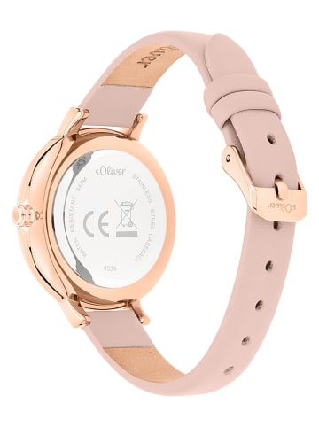 s.Oliver Zegarek kwarcowy w kolorze różowozłoto-beżowo-białym