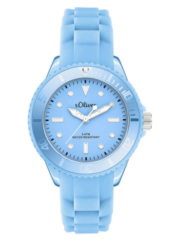 s.Oliver Kwartshorloge lichtblauw