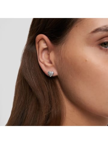 s.Oliver Zilveren oorstekers met edelstenen