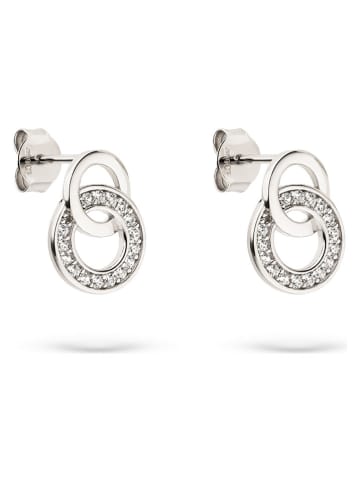 s.Oliver Srebrne kolczyki-wkrętki z cyrkoniami