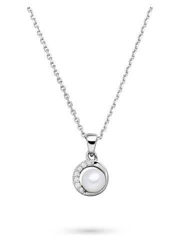 s.Oliver Srebrny naszyjnik z elementami ozdobnymi - dł. 45 cm