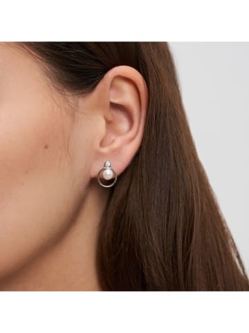 s.Oliver Silber-Ohrstecker mit Perlen