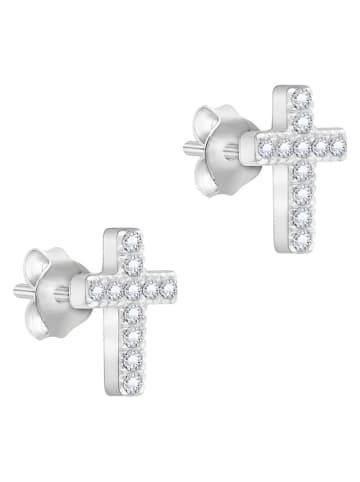 s.Oliver Zilveren oorstekers met edelstenen