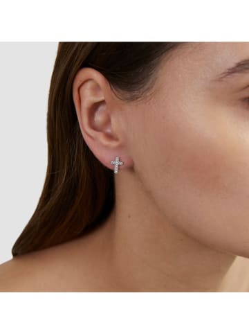 s.Oliver Zilveren oorstekers met edelstenen