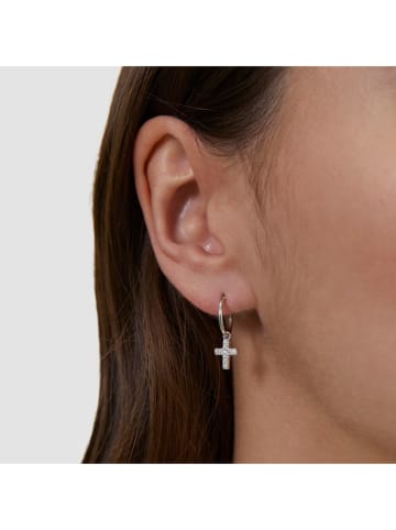 s.Oliver Zilveren creolen met edelstenen