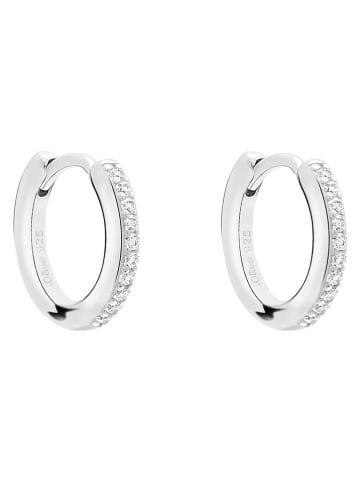 s.Oliver Srebrne kolczyki-kreole z cyrkoniami