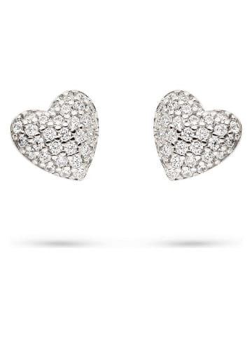 s.Oliver Srebrne kolczyki-wkrętki z cyrkoniami