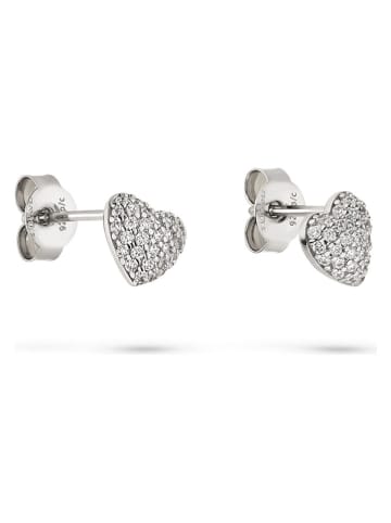 s.Oliver Srebrne kolczyki-wkrętki z cyrkoniami