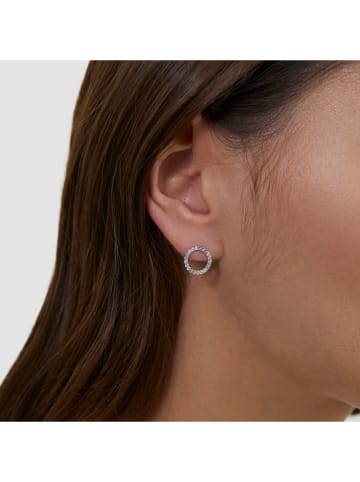 s.Oliver Srebrne kolczyki-wkrętki z cyrkoniami
