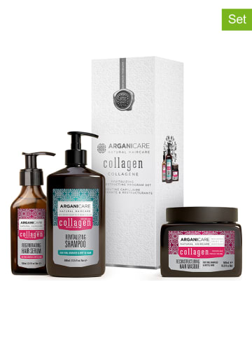 Argani Care 3tlg. Haarpflege-Set "Trio Box - Revitalising and Volume boost - Collagen"