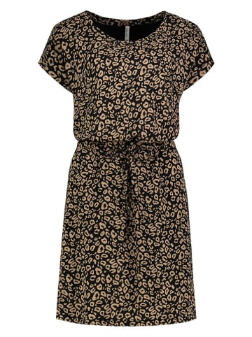 Sublevel Kleid in Beige/ Schwarz