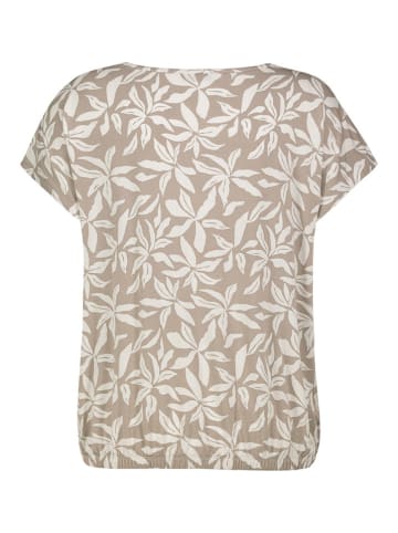 Sublevel Koszulka w kolorze jasnobrązowo-białym