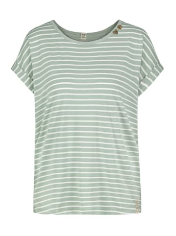 Sublevel Koszulka w kolorze zielono-białym