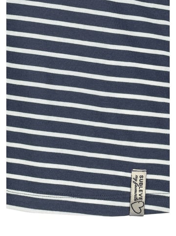 Sublevel Shirt in Dunkelblau/ Weiß