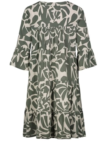 Sublevel Kleid in Dunkelgrün/ Weiß