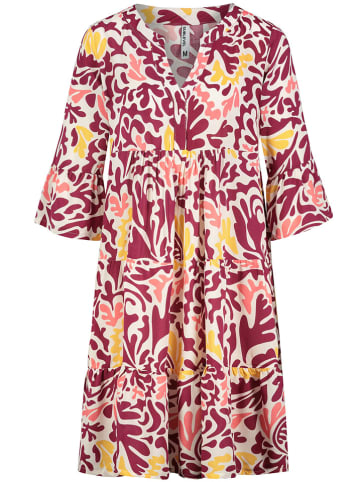 Sublevel Kleid in Bordeaux/ Weiß