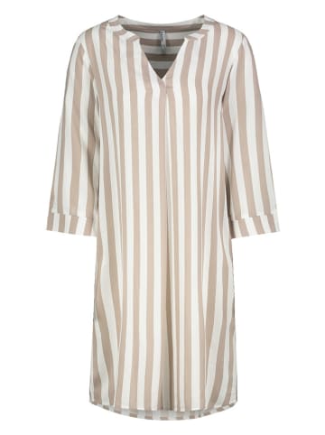 Sublevel Kleid in Beige/ Weiß