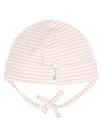 Steiff Bindemütze in Rosa/ Creme