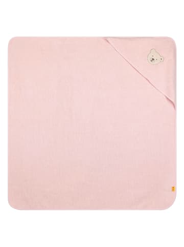 Steiff Kapuzenbadetuch in Rosa - (L)100 x (B)100 cm