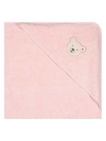 Steiff Kapuzenbadetuch in Rosa - (L)100 x (B)100 cm