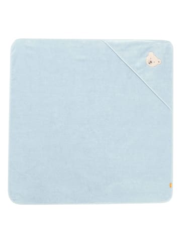 Steiff Ręcznik kąpielowy w kolorze błękitnym z kapturem - 100 x 100 cm