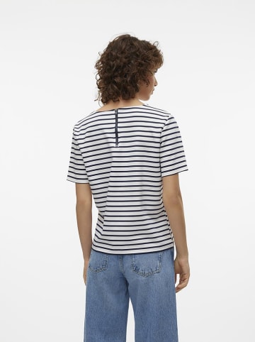 Vero Moda Shirt "Abby" donkerblauw/crème