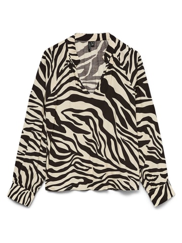 Vero Moda Bluzka w kolorze beżowo-czarnym