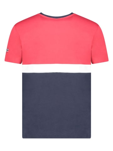 Geographical Norway Koszulka "Jollegio" w kolorze czerwono-biało-granatowym