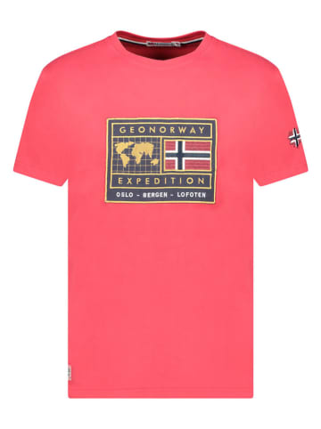 Geographical Norway Koszulka "Jofoten" w kolorze czerwonym