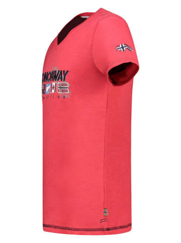 Geographical Norway Koszulka "Jouky" w kolorze czerwonym