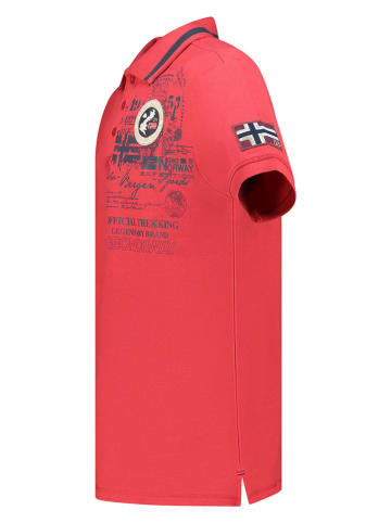 Geographical Norway Koszulka polo "Karuen" w kolorze czerwonym