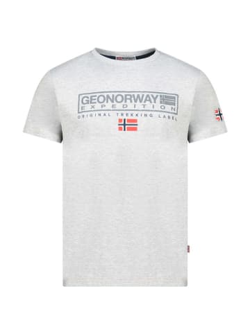 Geographical Norway Koszulka "Jasic" w kolorze szarym