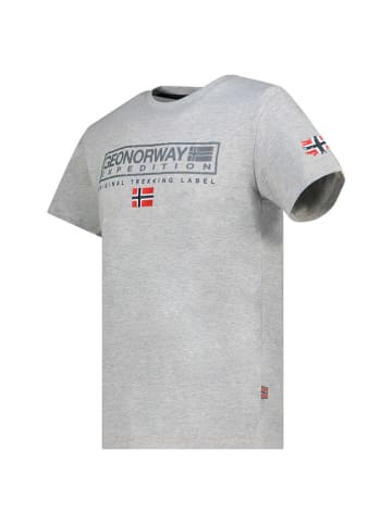 Geographical Norway Koszulka "Jasic" w kolorze szarym