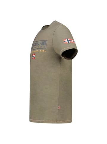 Geographical Norway Koszulka "Jasic" w kolorze khaki