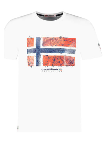 Geographical Norway Shirt "Palm" in Weiß