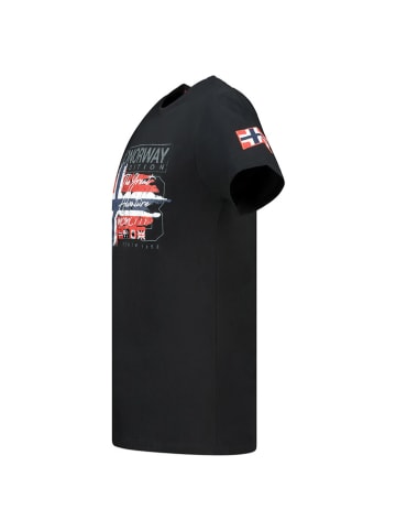 Geographical Norway Koszulka "Jrusty" w kolorze czarnym