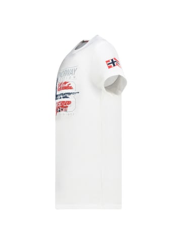 Geographical Norway Koszulka "Jrusty" w kolorze białym