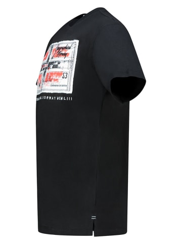 Geographical Norway Koszulka "Jiname" w kolorze czarnym