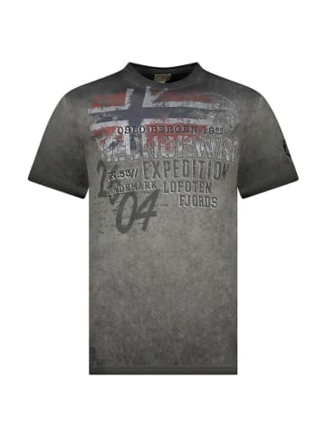 Geographical Norway Koszulka "Jelegant" w kolorze czarnym