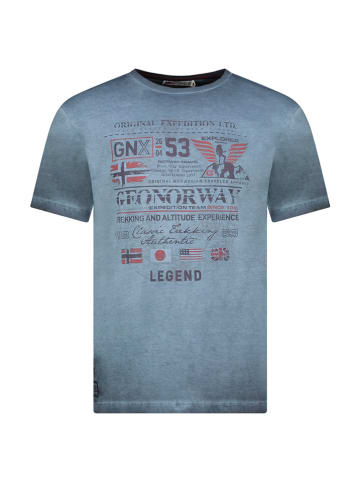 Geographical Norway Koszulka "Jorick" w kolorze granatowym