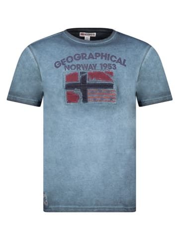 Geographical Norway Koszulka "Jotz" w kolorze niebieskim