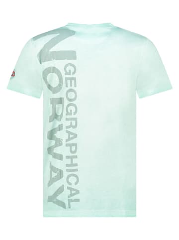 Geographical Norway Koszulka "Jotz" w kolorze turkusowym