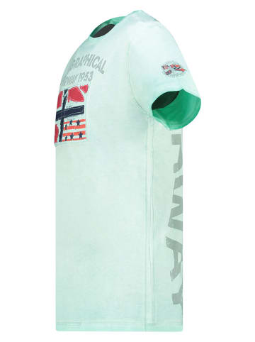 Geographical Norway Koszulka "Jotz" w kolorze turkusowym