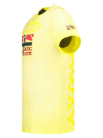 Geographical Norway Koszulka "Jotz" w kolorze żółtym