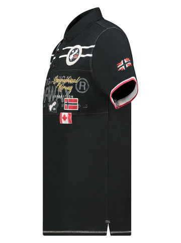 Geographical Norway Koszulka polo "Karadock" w kolorze czarnym