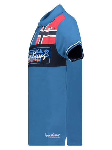 Geographical Norway Koszulka polo "Kidney" w kolorze niebieskim