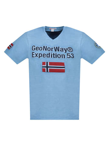 Geographical Norway Koszulka "Jimdo" w kolorze niebieskim