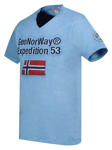 Geographical Norway Shirt "Jimdo" blauw